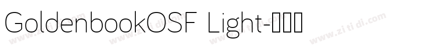 GoldenbookOSF Light字体转换